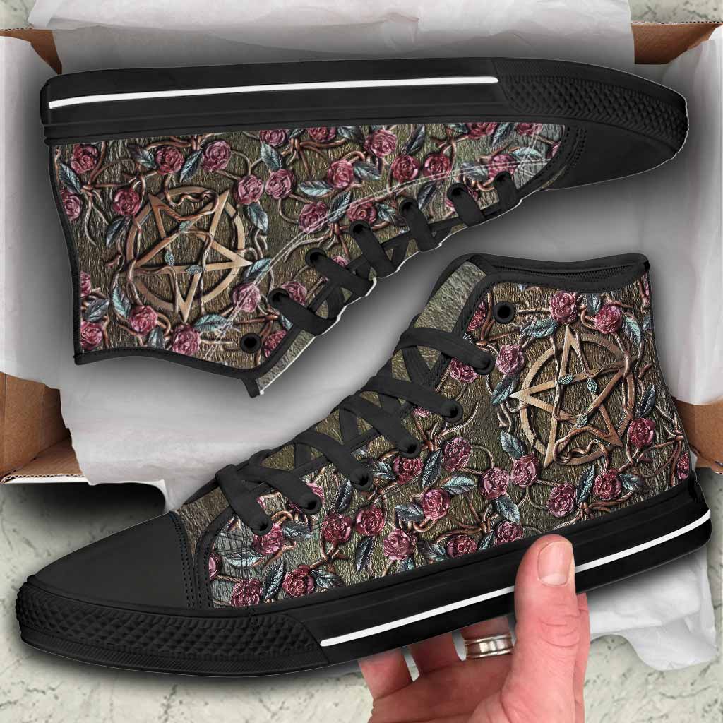 Mystical Witch 3D Pattern Print High Top Shoes