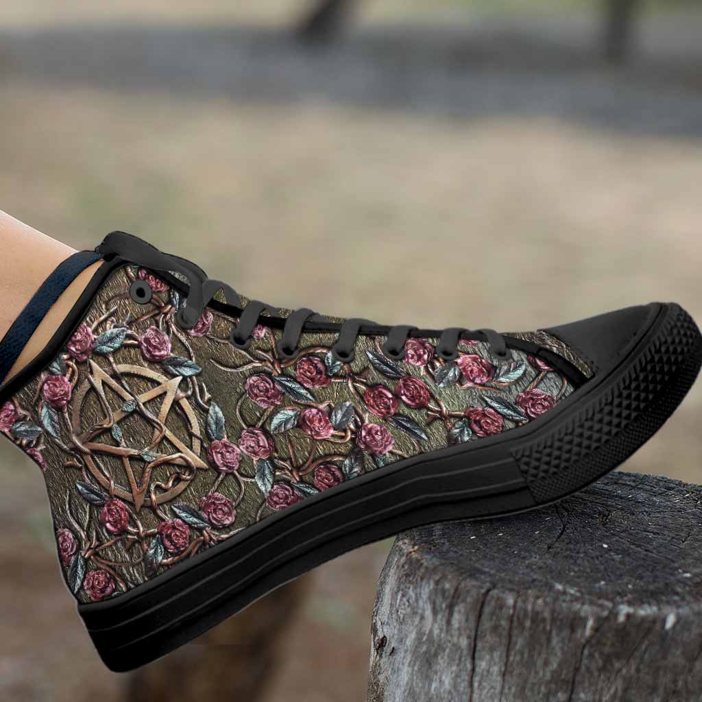 Mystical Witch 3D Pattern Print High Top Shoes