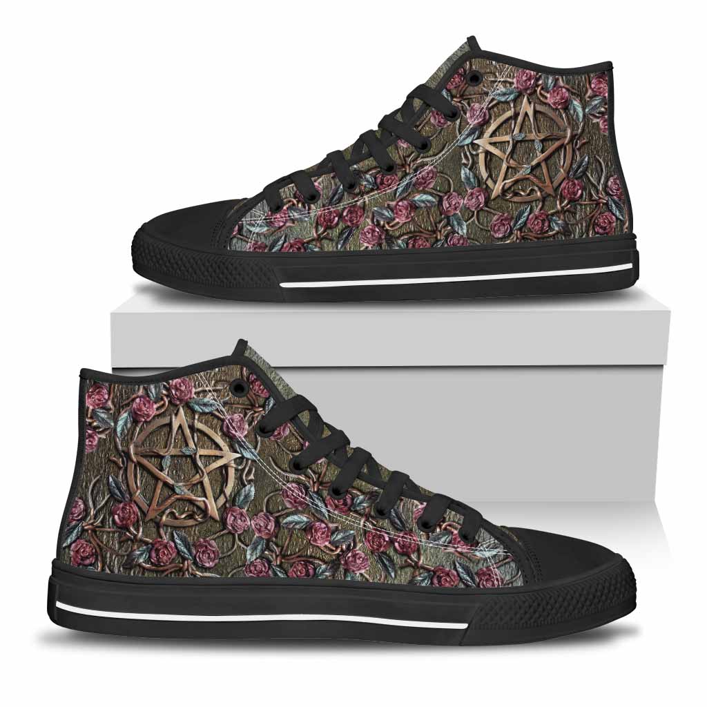 Mystical Witch 3D Pattern Print High Top Shoes