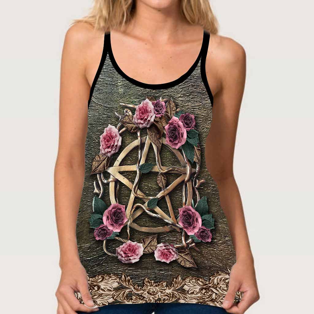 Mystical Witch 3D Pattern Print Cross Tank Top