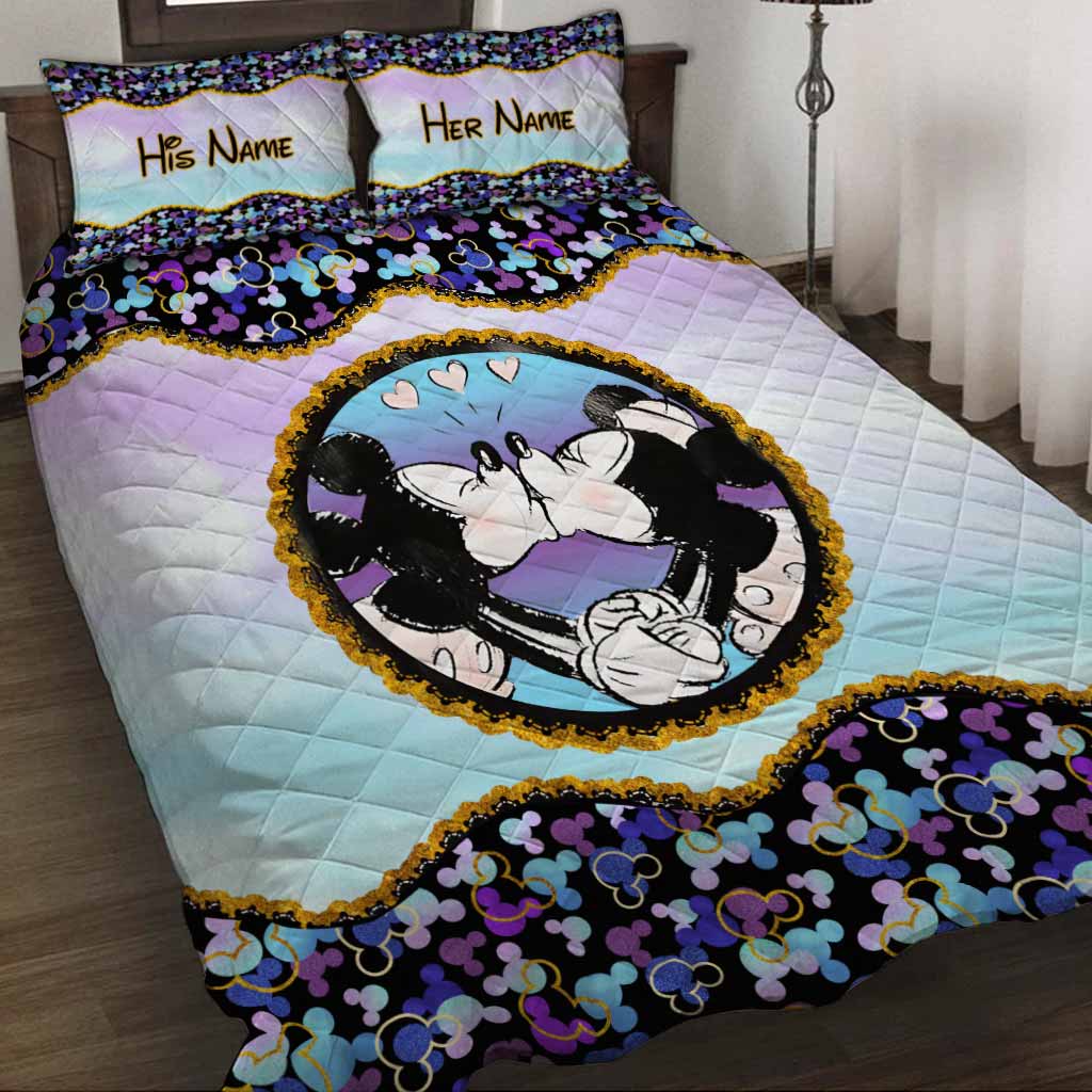 Magic Couple - Personalized Mouse Quilt Set