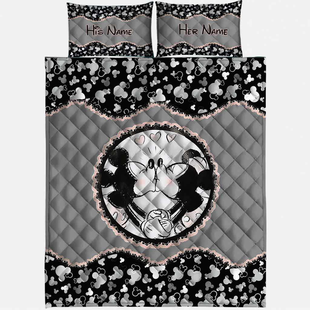 Mouse Ears Couple - Personalized Quilt Set