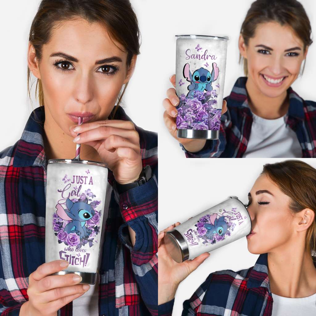 Just A Girl Who Loves - Personalized Ohana Tumbler 1122