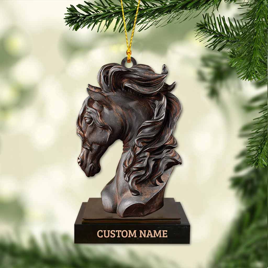 Dark Horse - Personalized Christmas Ornament With 3D Pattern Print (Printed On Both Sides)