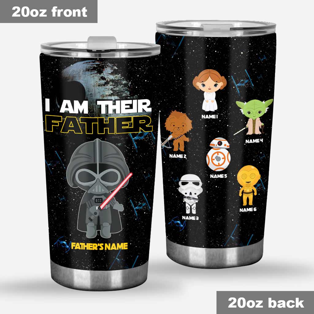 I Am Their Father Grandfather - Personalized Father's Day The Force Tumbler