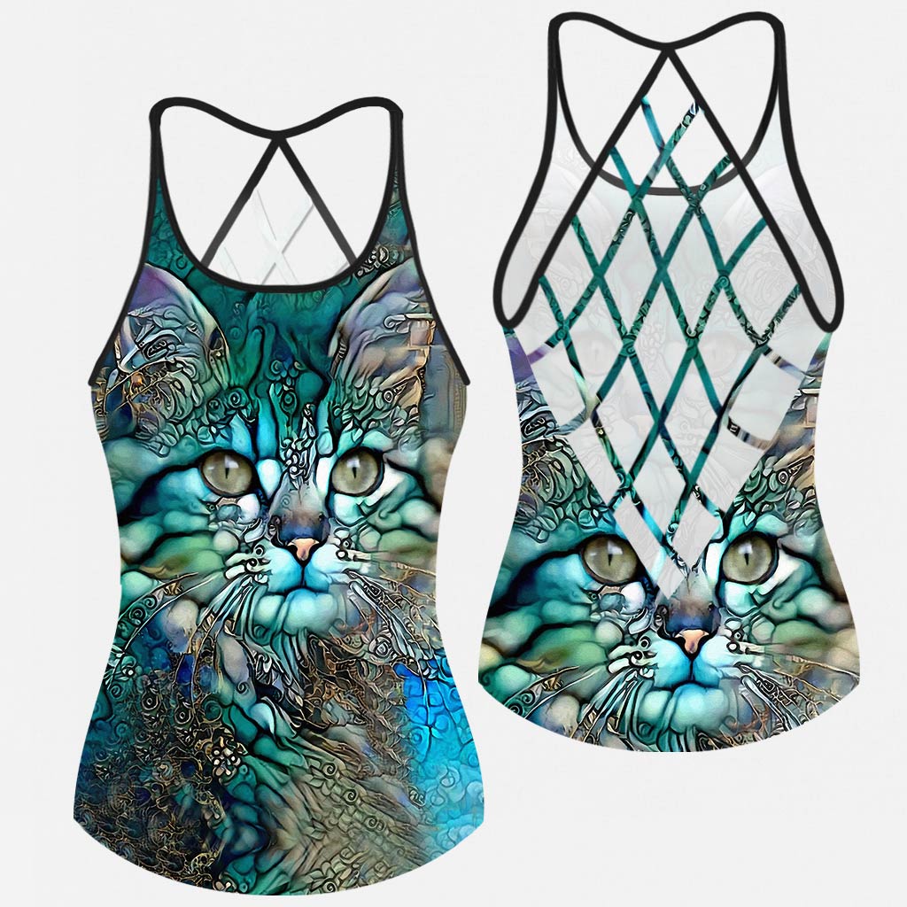 Love Cats Cross Tank Top