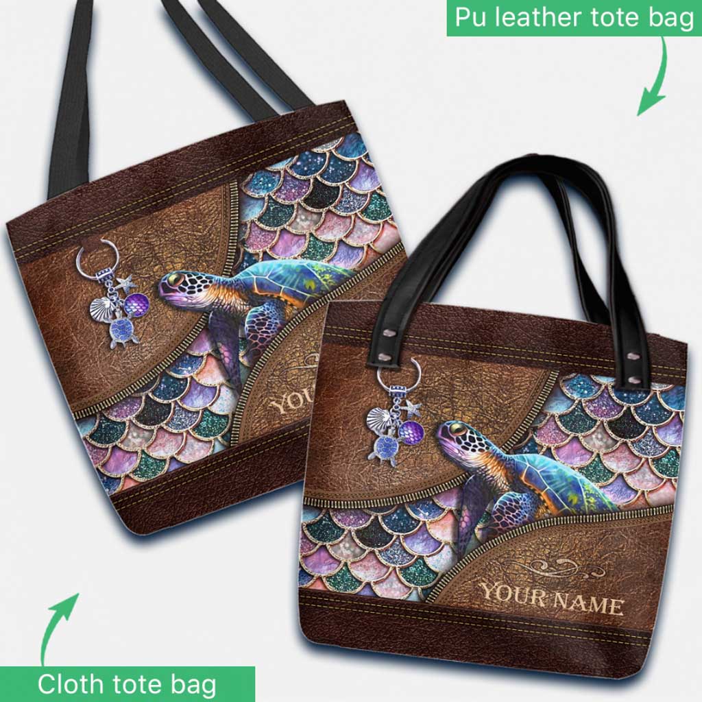 Salty Lil' Beach - Turtle Personalized  Tote Bag