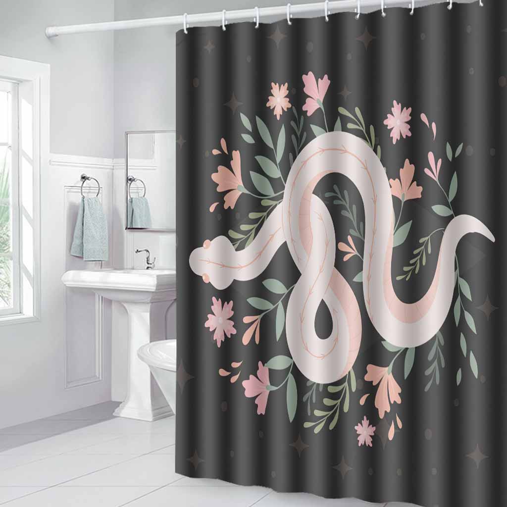 Witchy Snake - Witch Bathroom Curtain & Mats Set