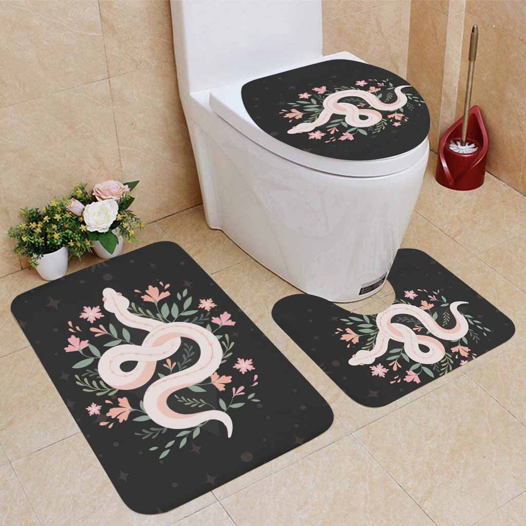 Witchy Snake - Witch Bathroom Curtain & Mats Set