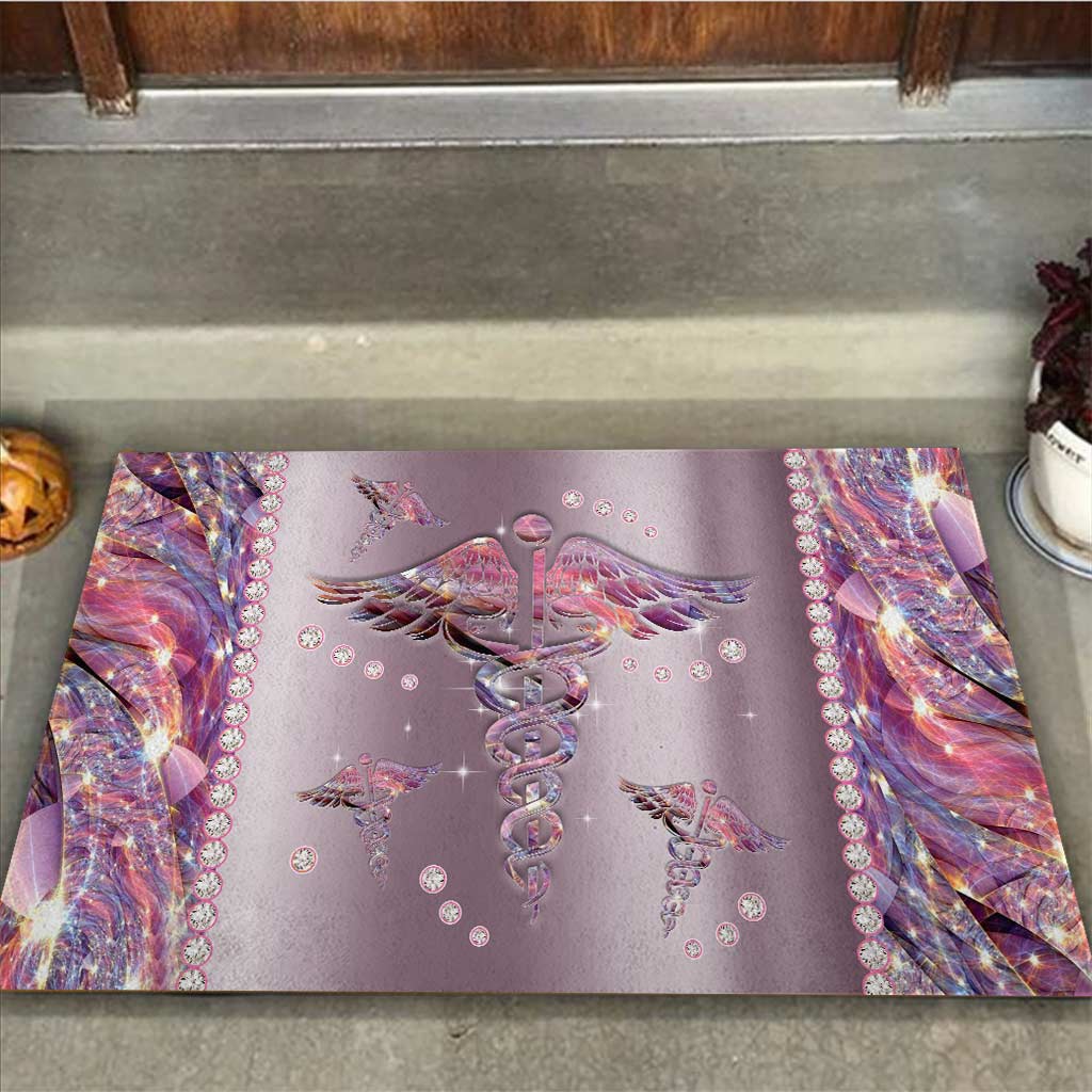 Nurse Life - Nurse Metal Pattern Print Doormat