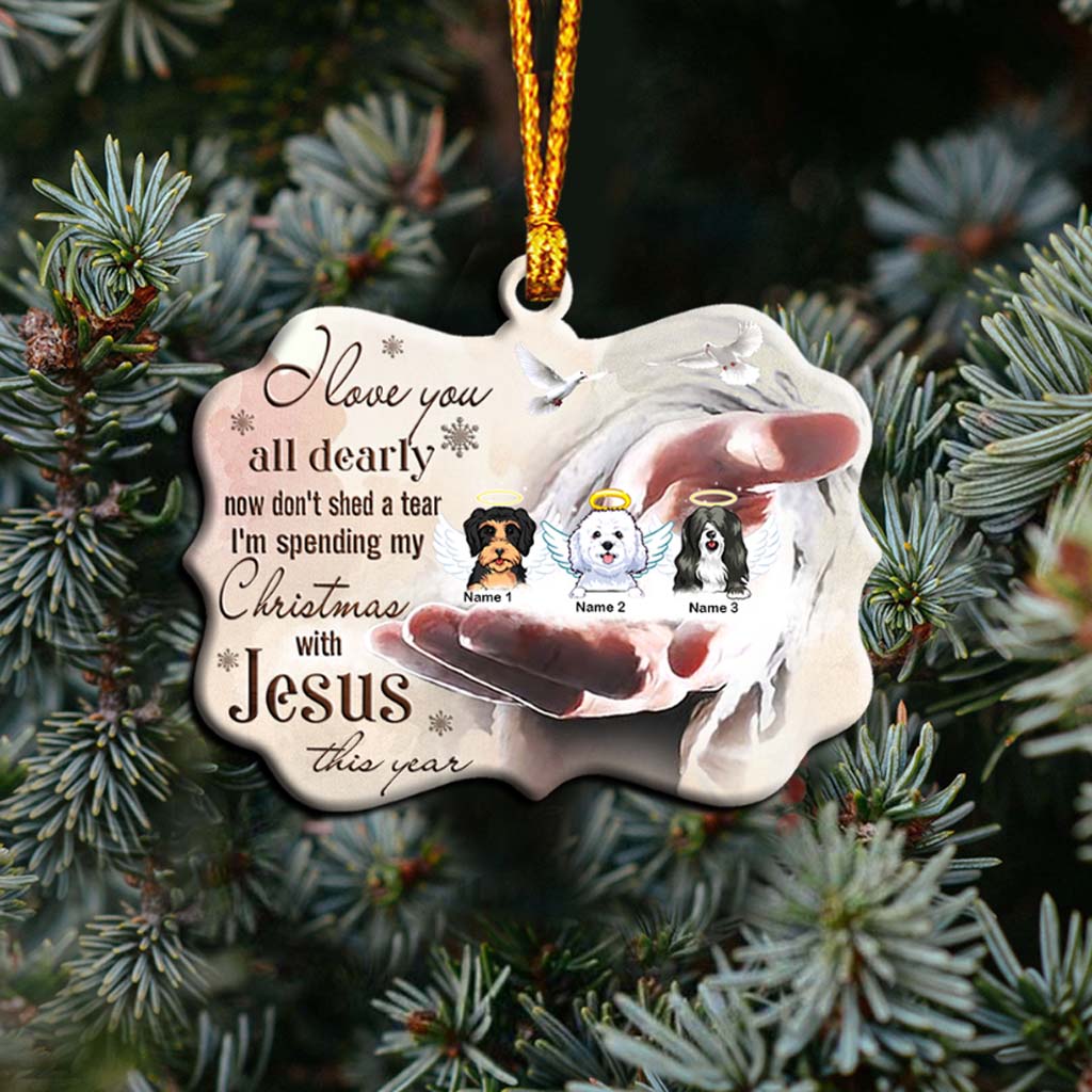 I Love You All Dearly - Personalized Christmas Dog Ornament (Printed On Both Sides)