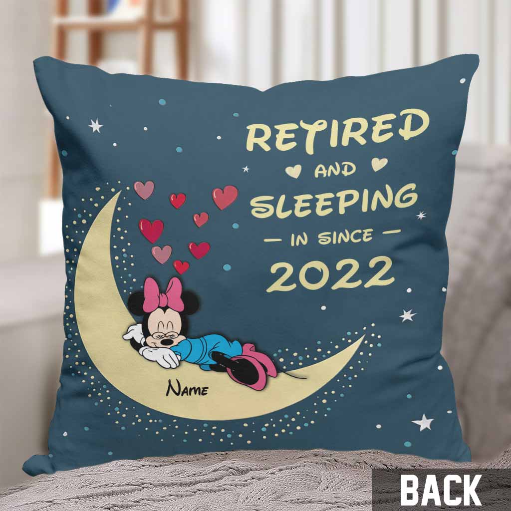 Retired & Sleeping - Personalized Throw Pillow