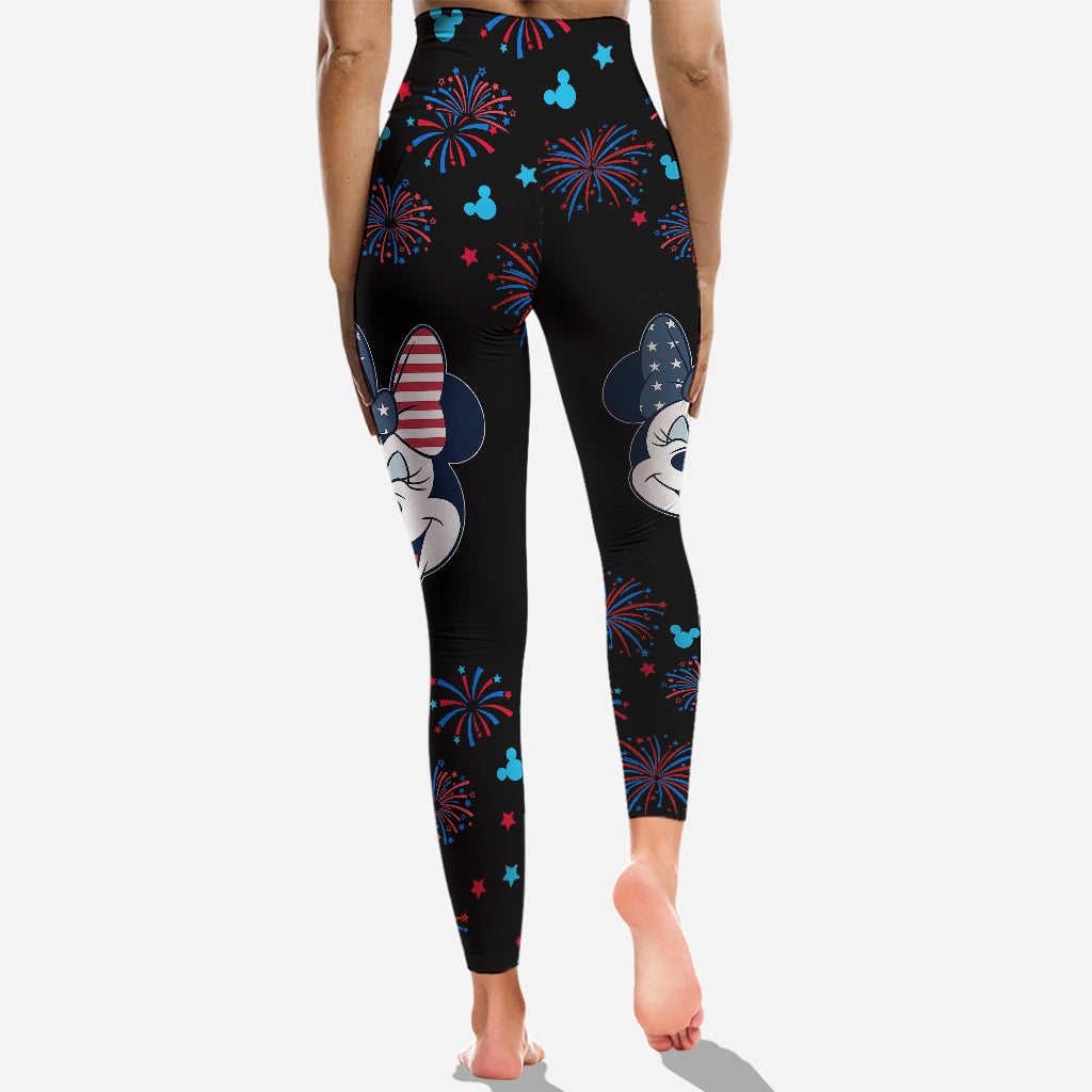 July Mouse - Personalized Mouse Cross Tank Top and Leggings