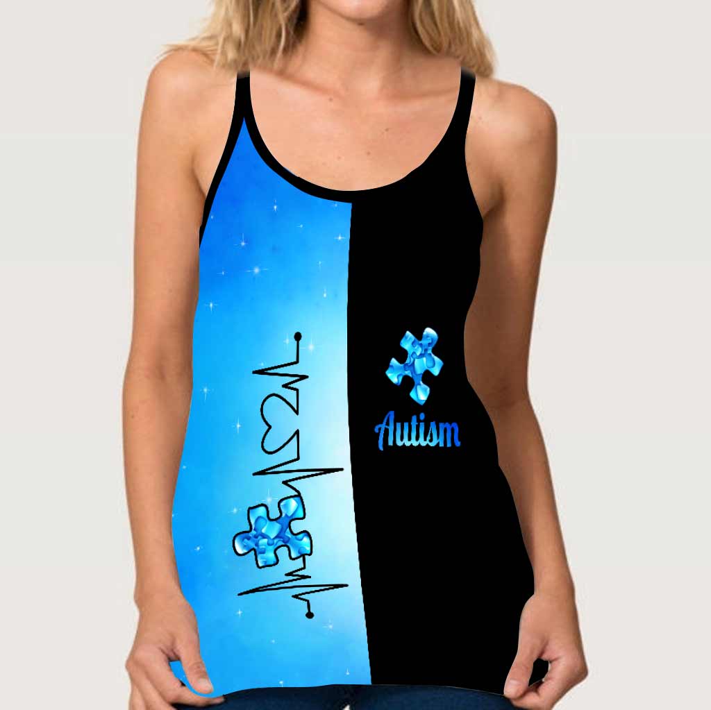 Autism Mom - Autism Awareness Cross Tank Top