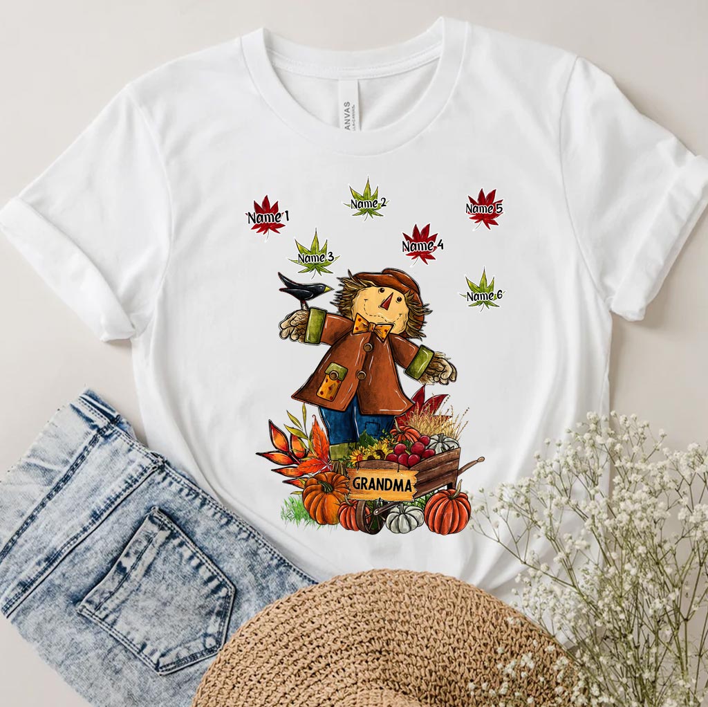 Grandma - Personalized Fall Grandma T-shirt and Hoodie