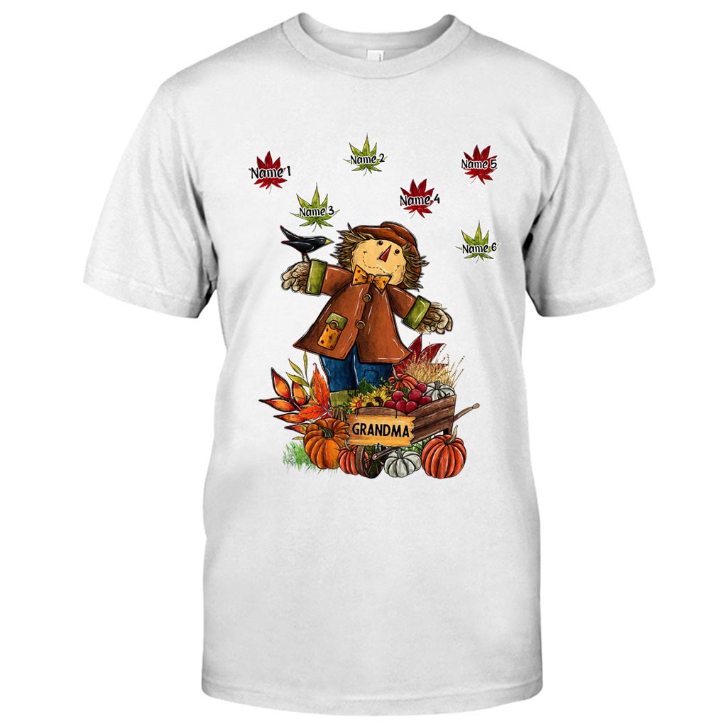 Grandma - Personalized Fall Grandma T-shirt and Hoodie