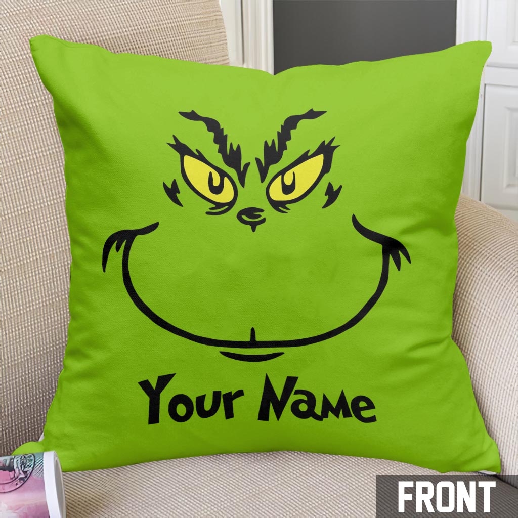 Mischief Face - Personalized Stole Christmas Throw Pillow