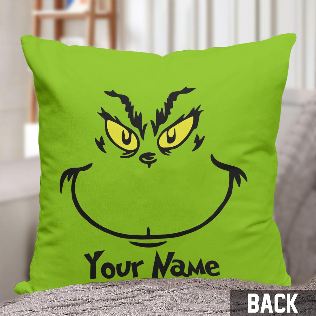 Mischief Face - Personalized Stole Christmas Throw Pillow