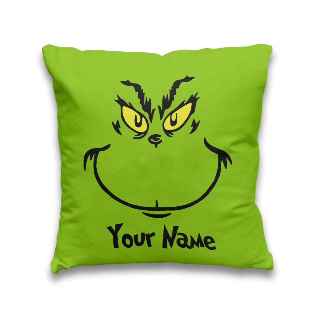 Mischief Face - Personalized Stole Christmas Throw Pillow