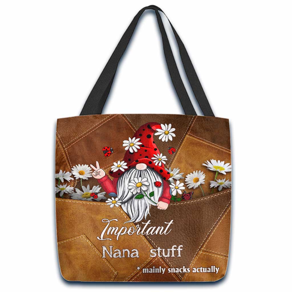 Important Stuff - Personalized Grandma Tote Bag