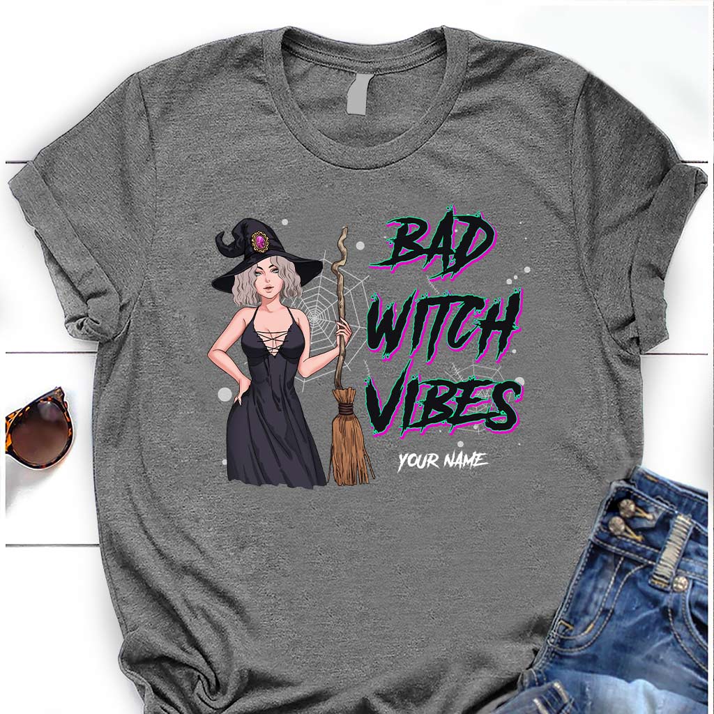 Bad Witch Vibes - Personalized Witch T-shirt and Hoodie