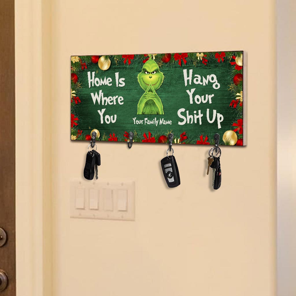 Home Is Where You Hang - Personalized Stole Christmas Key Rack