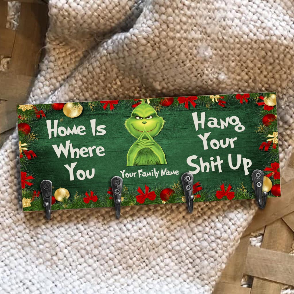 Home Is Where You Hang - Personalized Stole Christmas Key Rack