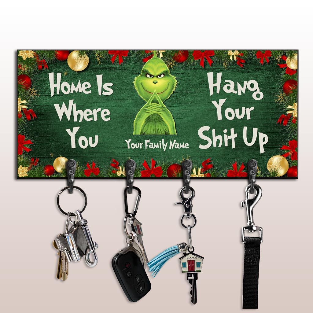 Home Is Where You Hang - Personalized Stole Christmas Key Rack