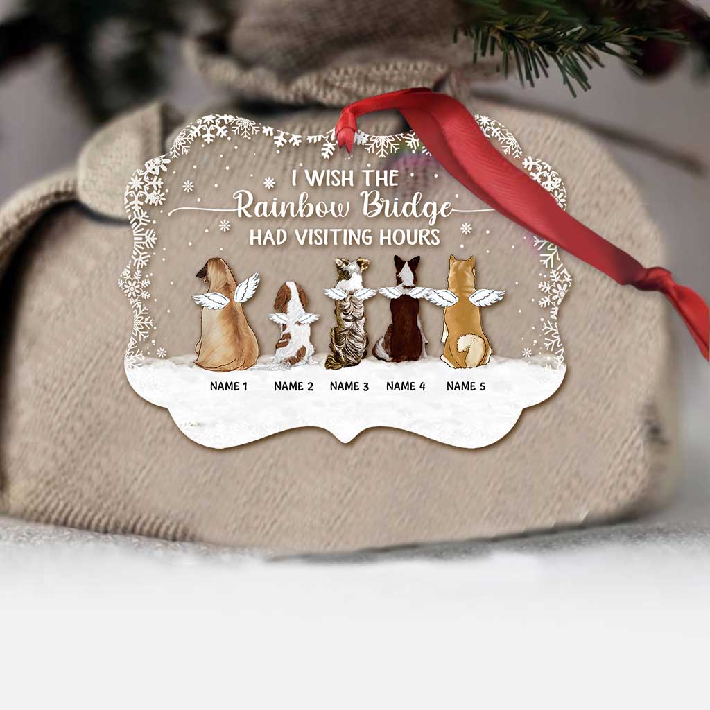 The Rainbow Bridge - Personalized Christmas Dog Transparent Ornament