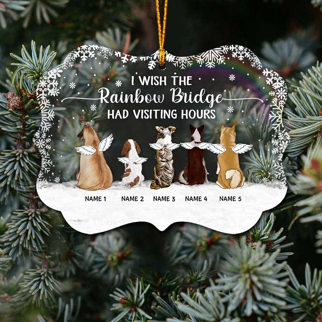 The Rainbow Bridge - Personalized Christmas Dog Transparent Ornament