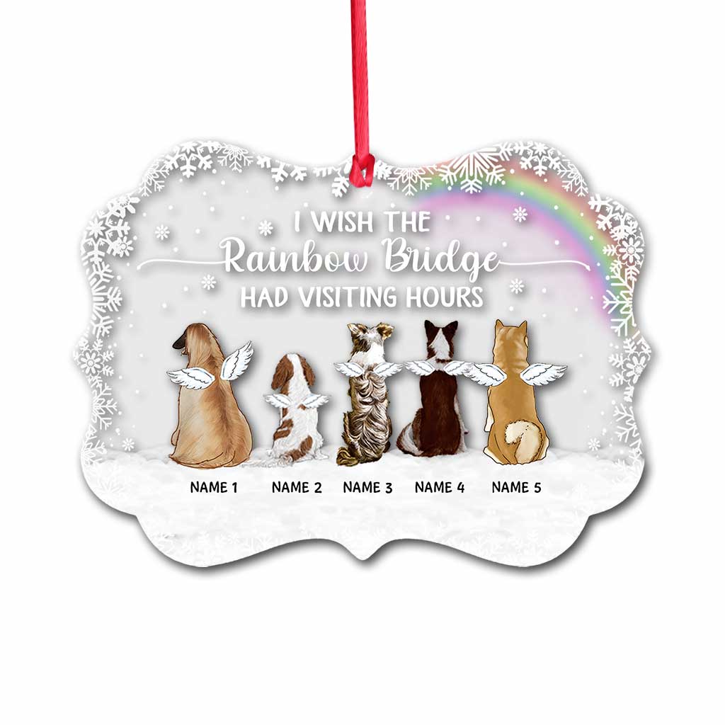 The Rainbow Bridge - Personalized Christmas Dog Transparent Ornament