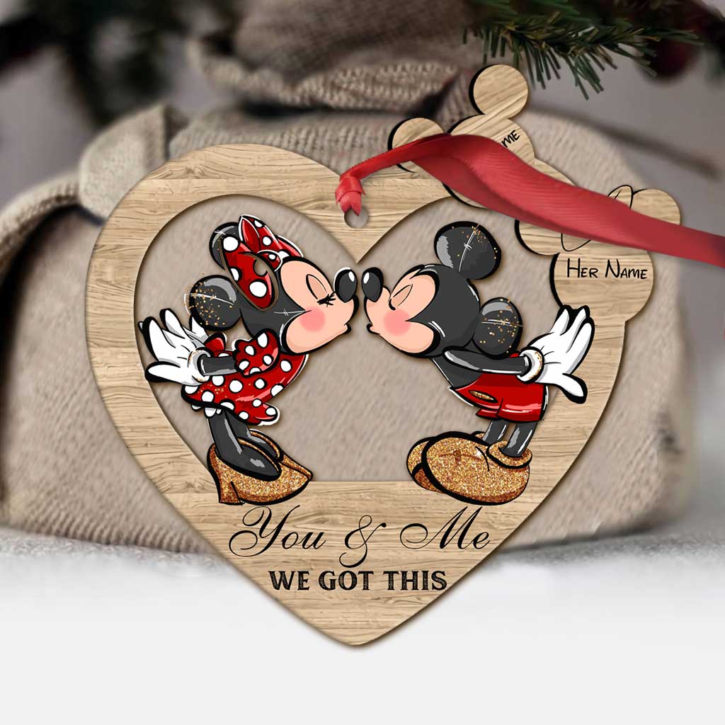 You & Me - Personalized Christmas Mouse Ornament (Printed On Both Sides)