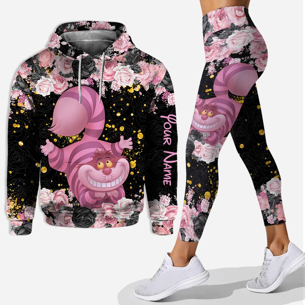 Black Pink Cat - Personalized Mouse Hoodie and Leggings