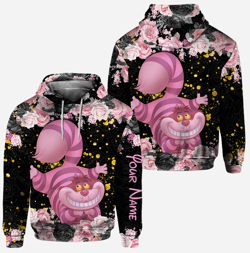Black Pink Cat - Personalized Mouse Hoodie and Leggings