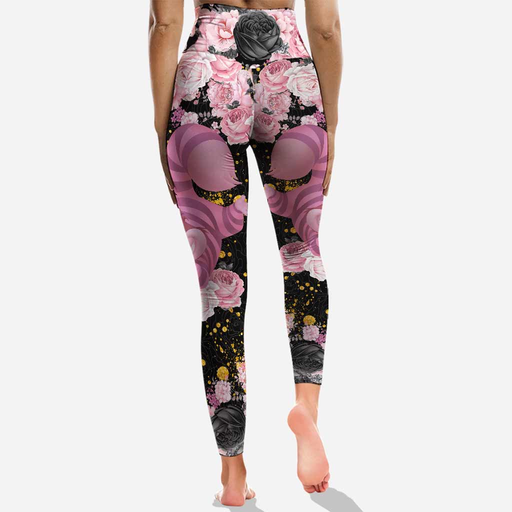 Black Pink Cat - Personalized Mouse Hoodie and Leggings