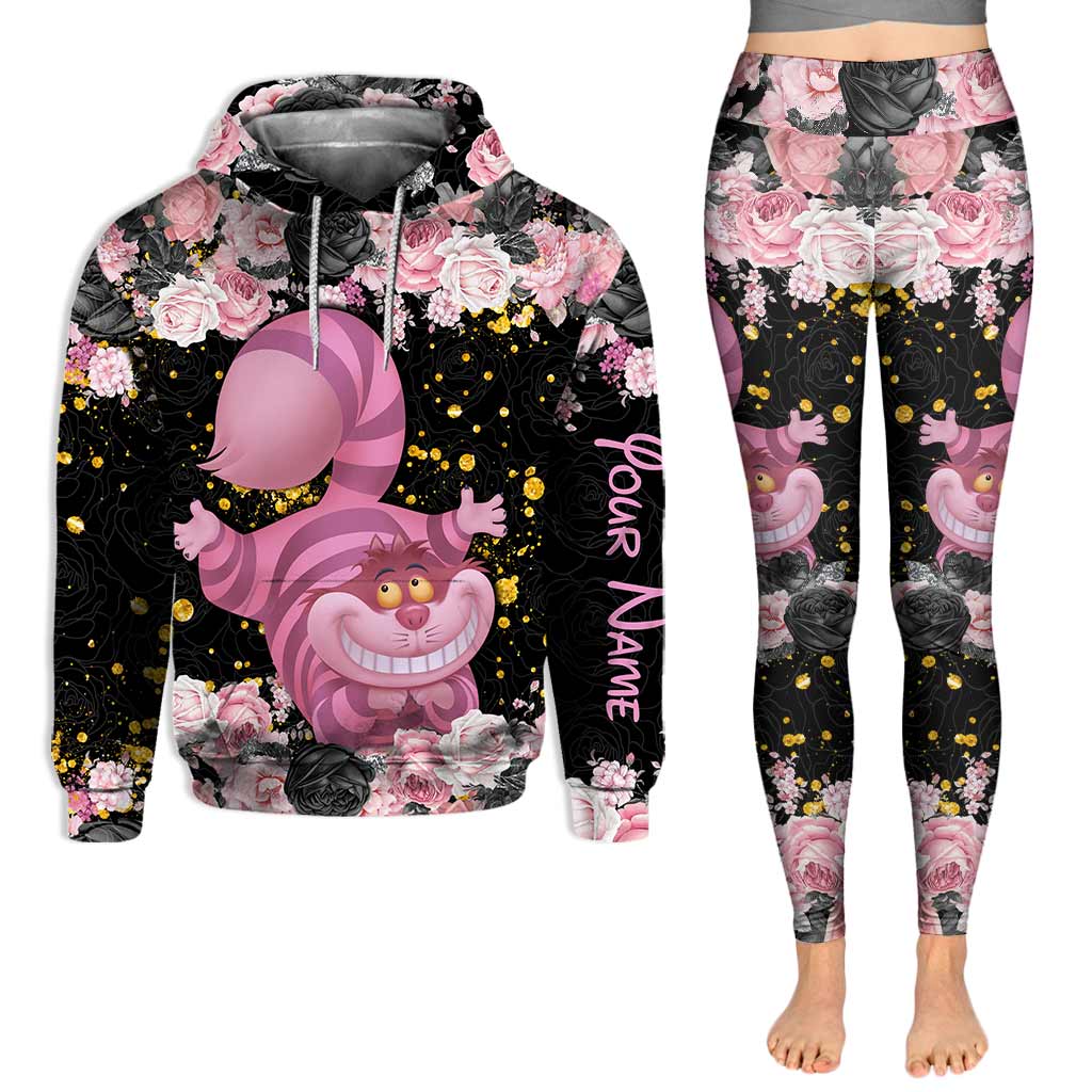 Black Pink Cat - Personalized Mouse Hoodie and Leggings