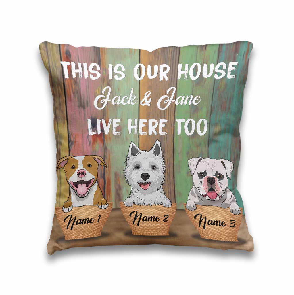 This Is Our House - Personalized Dog Throw Pillow