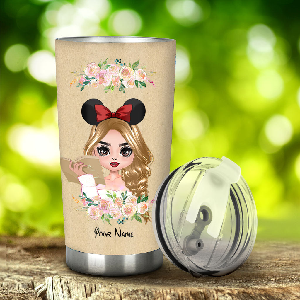 Mouse Ears And Book Kind Of Girl - Personalized Tumbler
