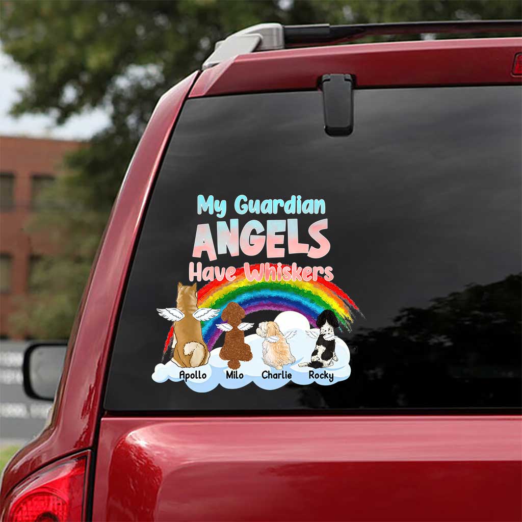 My Guardian Angels Have Whiskers - Personalized Dog Decal Full