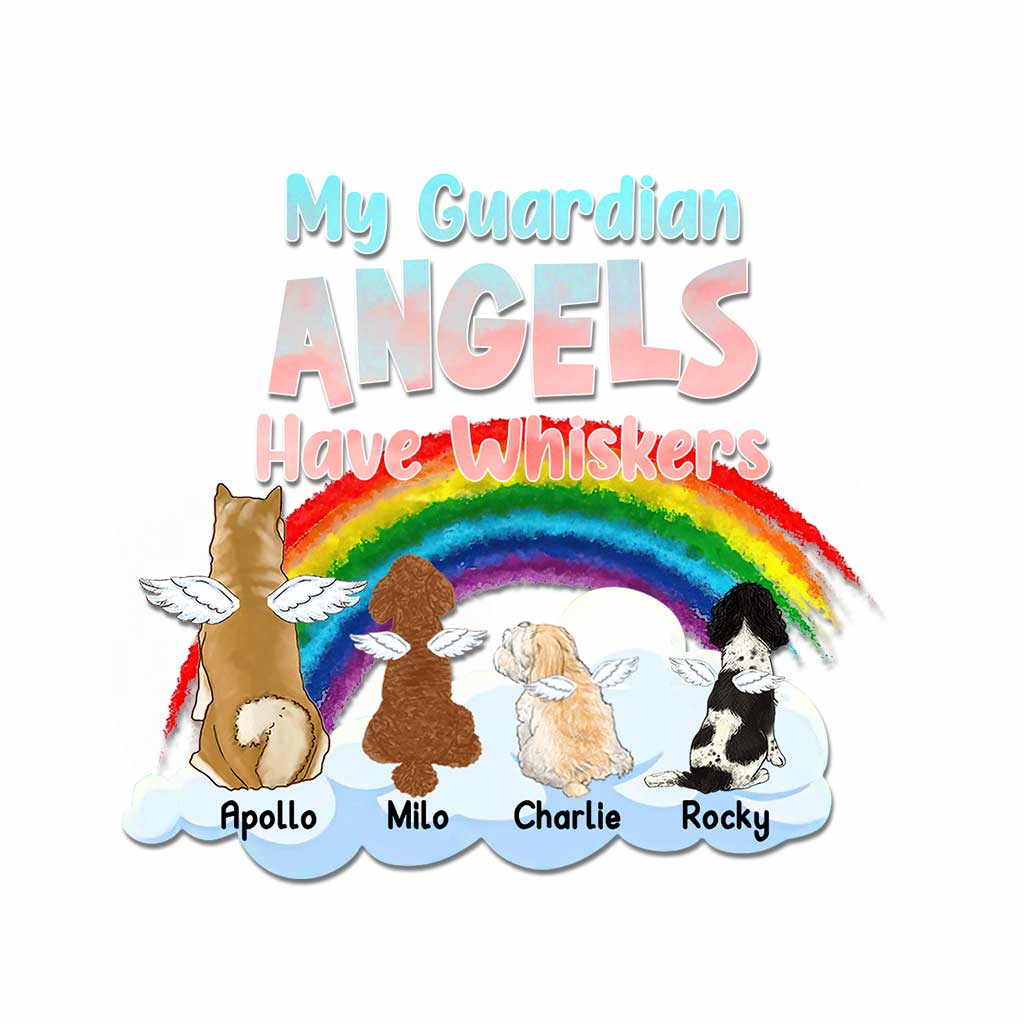 My Guardian Angels Have Whiskers - Personalized Dog Decal Full