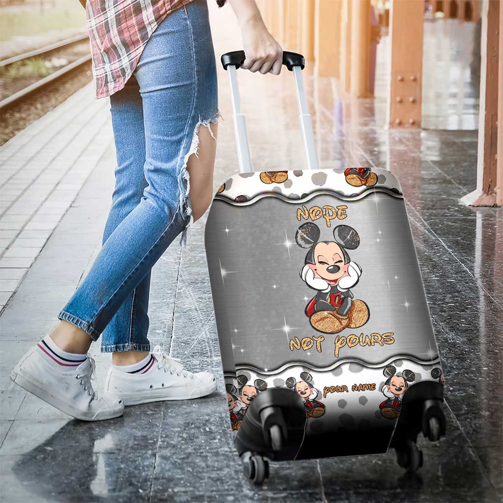 Nope Not Yours - Personalized Mouse Luggage Cover