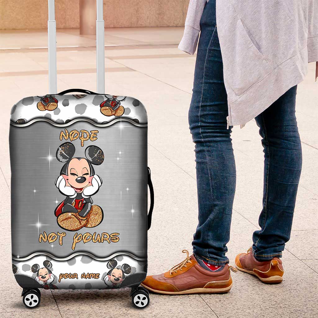 Nope Not Yours - Personalized Mouse Luggage Cover