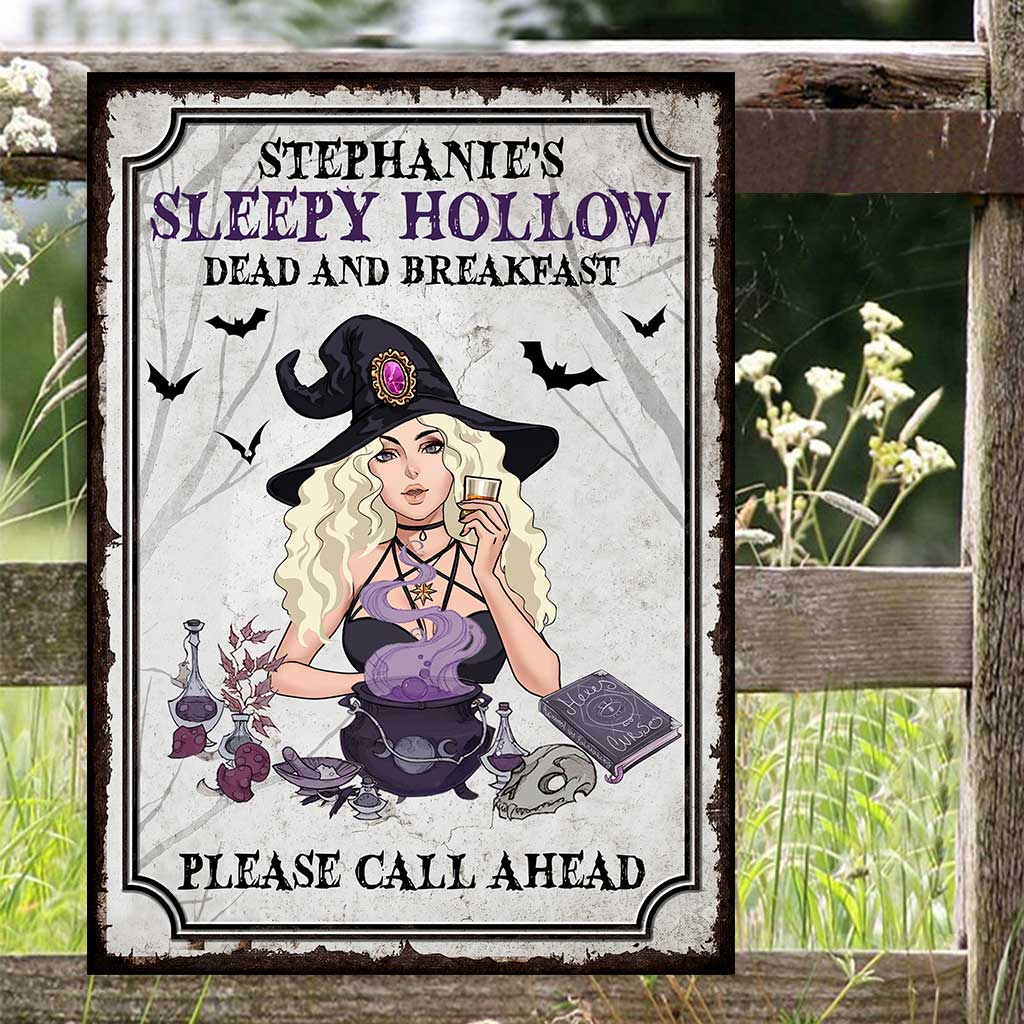 Sleepy Hollow - Personalized Witch Rectangle Metal Sign