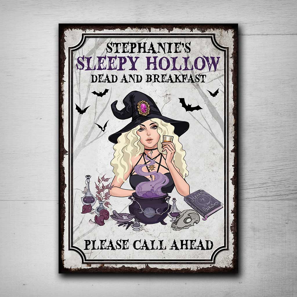 Sleepy Hollow - Personalized Witch Rectangle Metal Sign