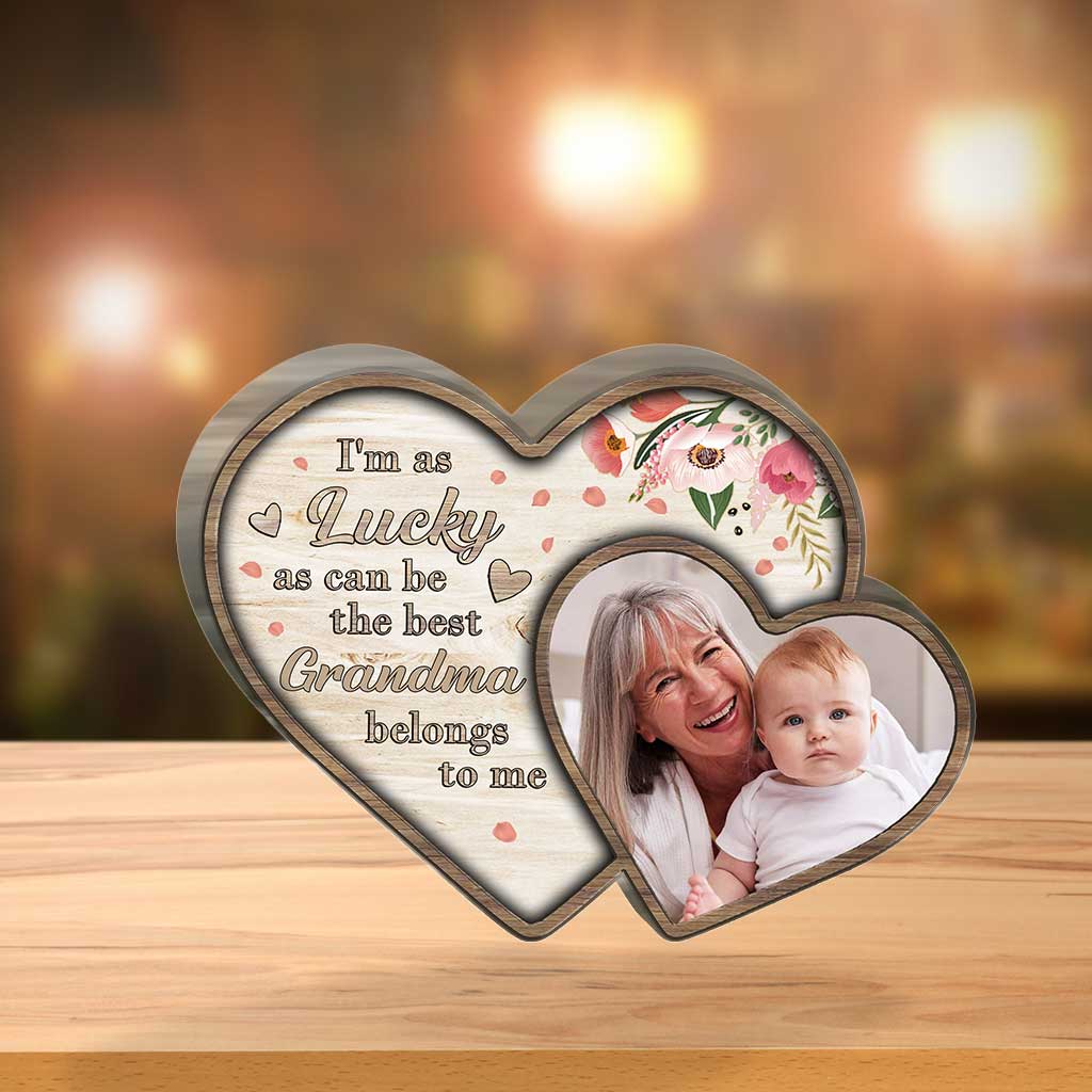 I'm As Lucky As Can Be - Personalized Mother's Day Grandma Custom Shaped Acrylic Plaque