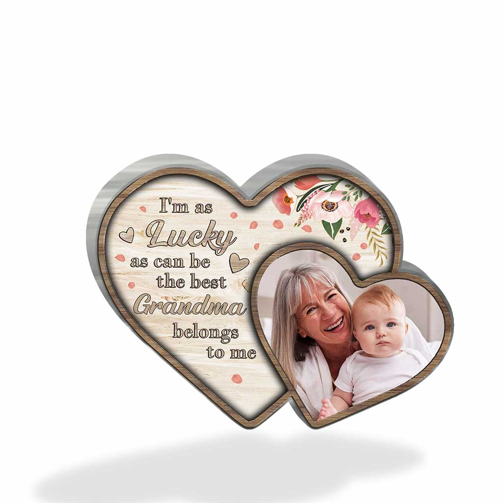 I'm As Lucky As Can Be - Personalized Mother's Day Grandma Custom Shaped Acrylic Plaque