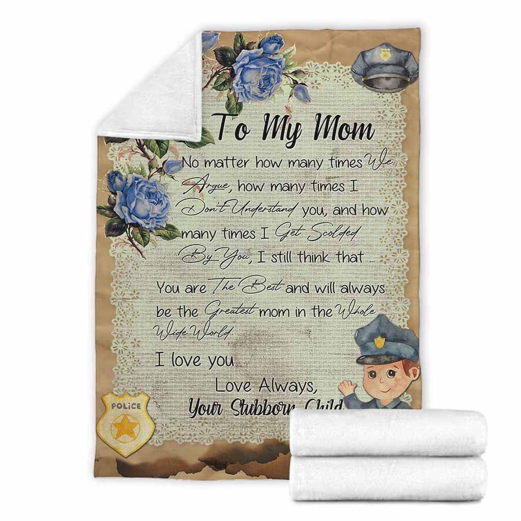 To My Mom - Police Blanket