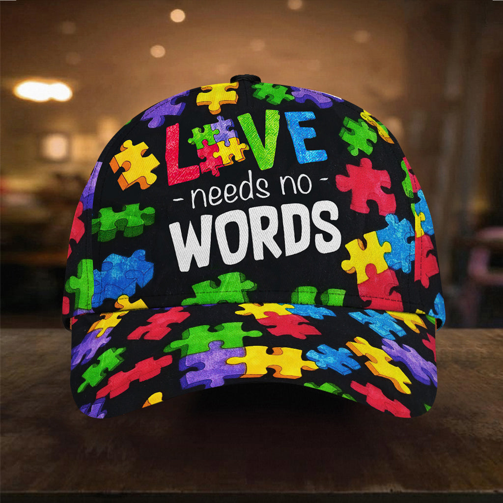 Love Needs No Words - Autism Awareness Cap
