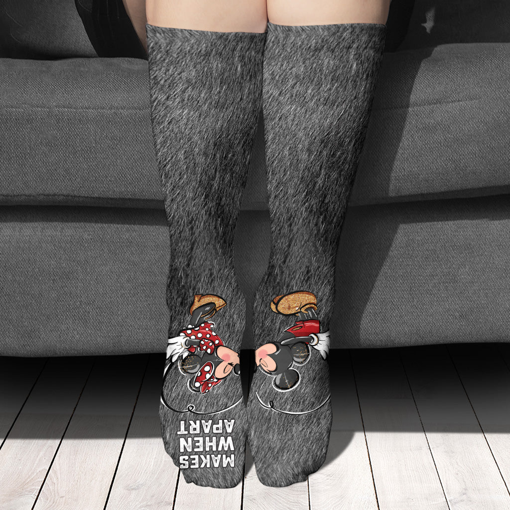 Nothing Makes Sense When We're Apart - Personalized Mouse Socks