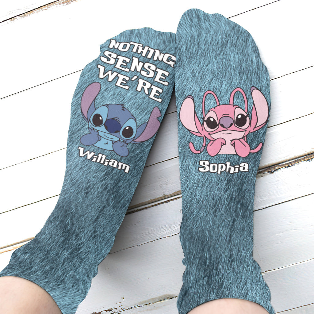 Nothing Makes Sense When We're Apart - Personalized Ohana Socks